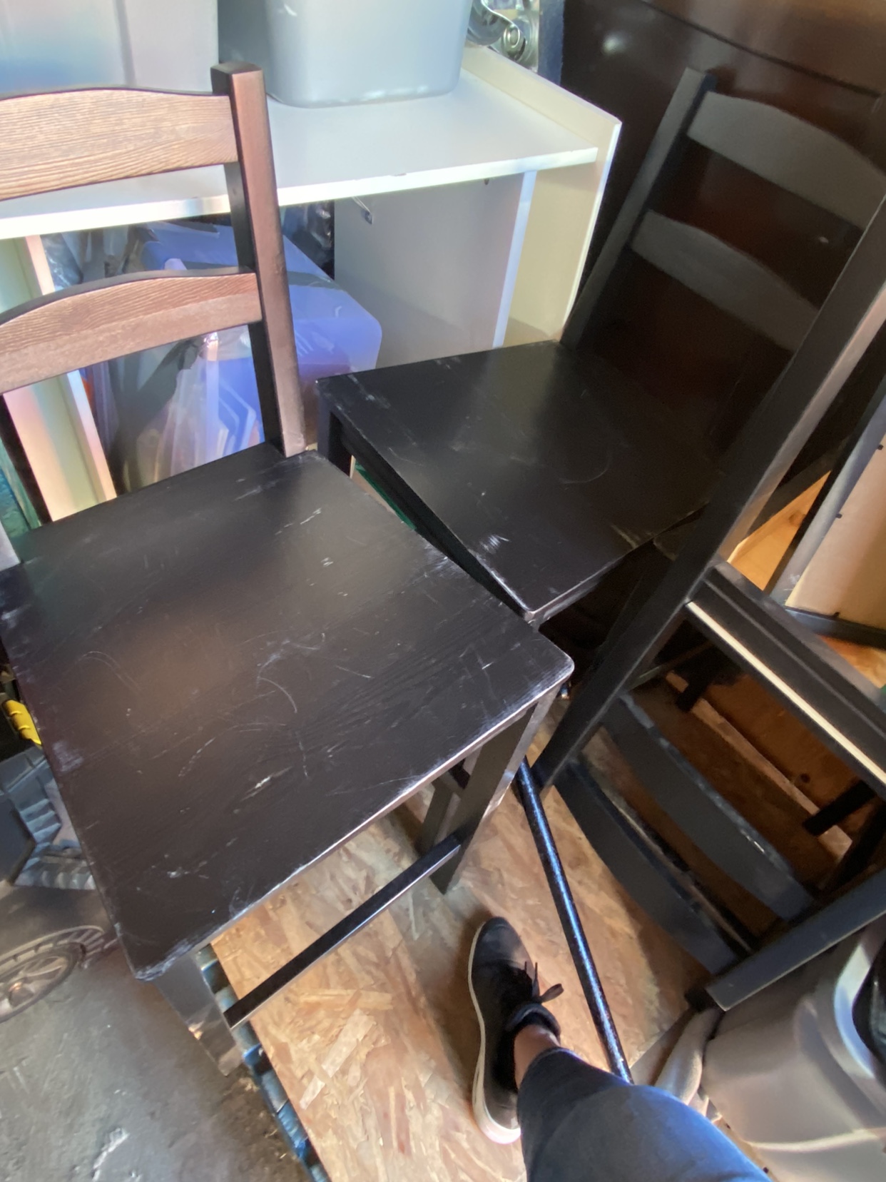 Black Kitchen Table Set with 6 Stools - photo 5