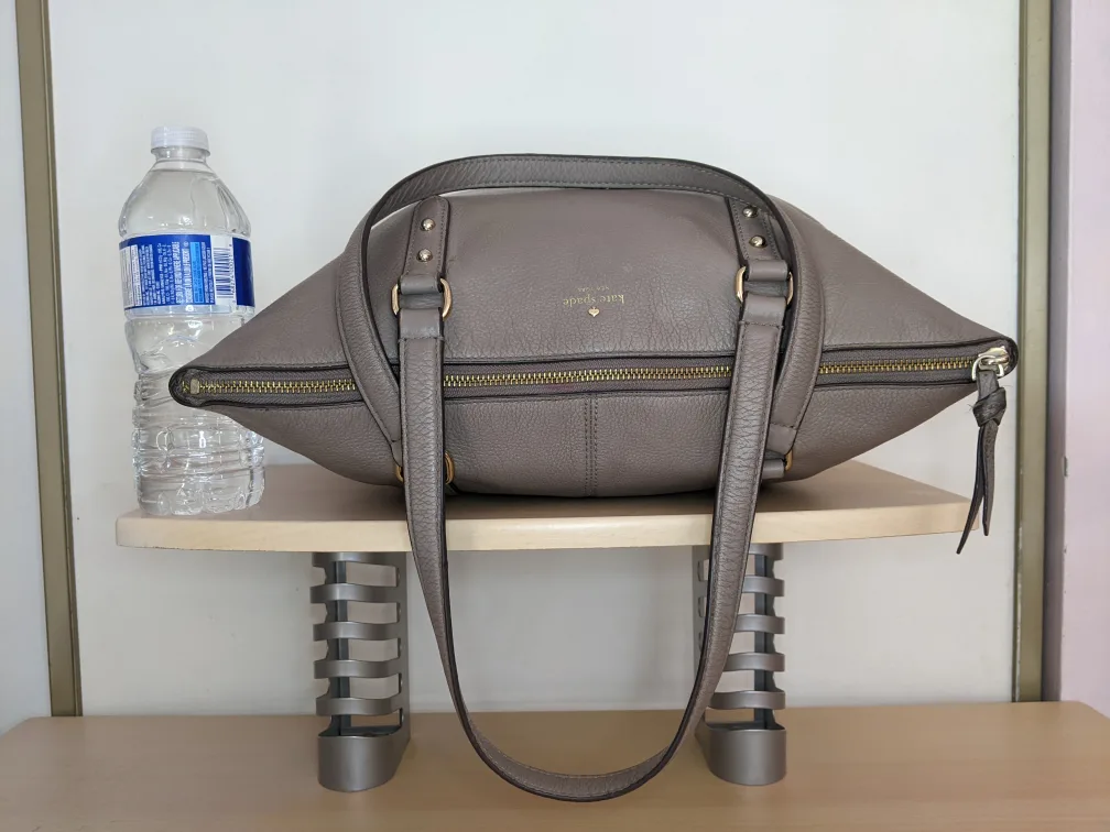 Kate Spade Larchmont Avenue Penny Gray Pebbled Large Leather image indicator(5)