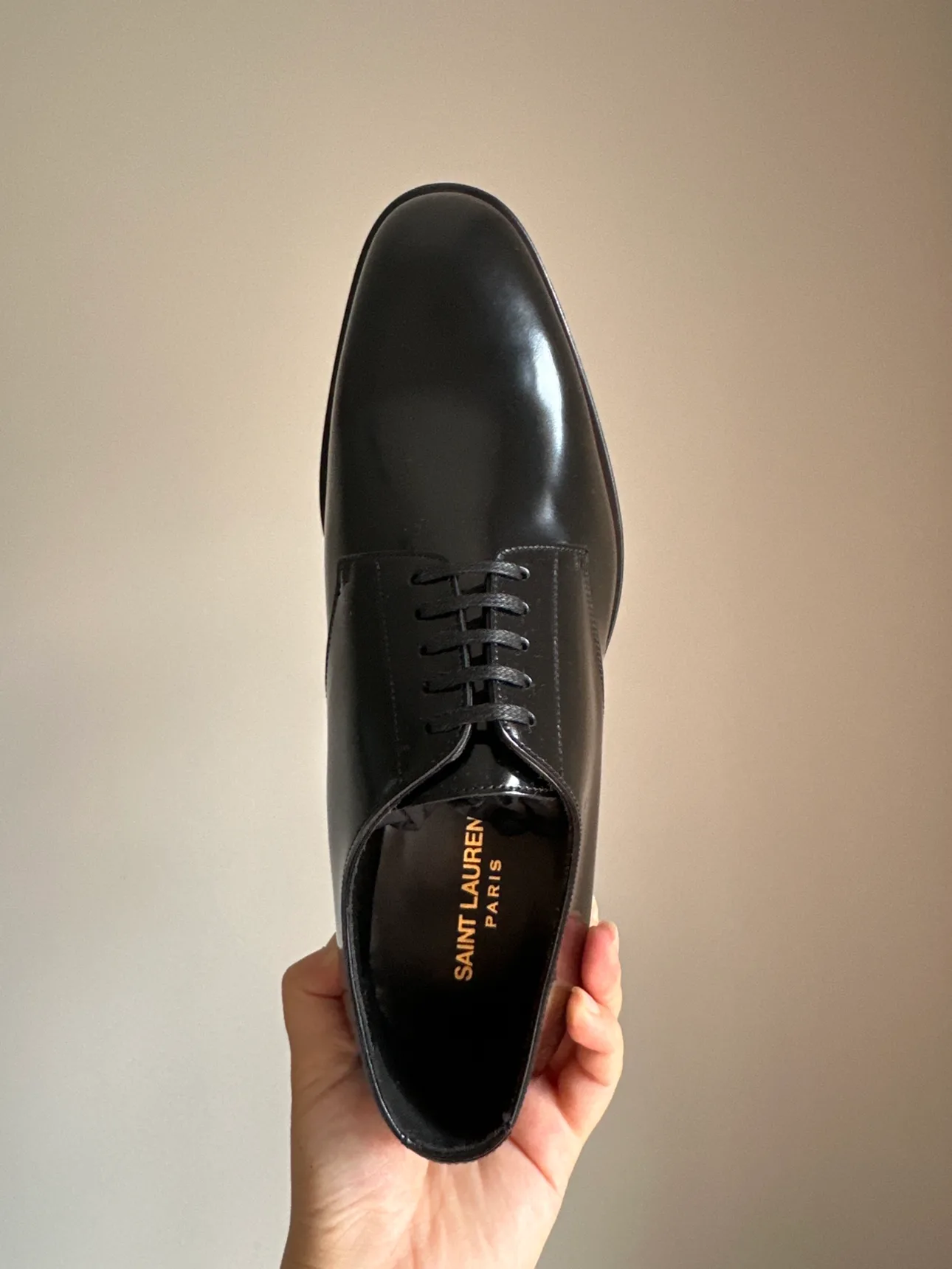 Saint Laurent Black Leather Oxfords thumbnail