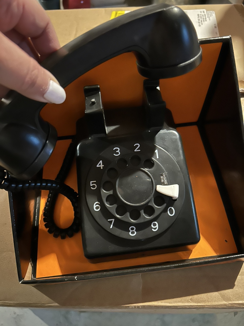 Halloween spooky black telephone decor Black Rotary Phone - photo 2