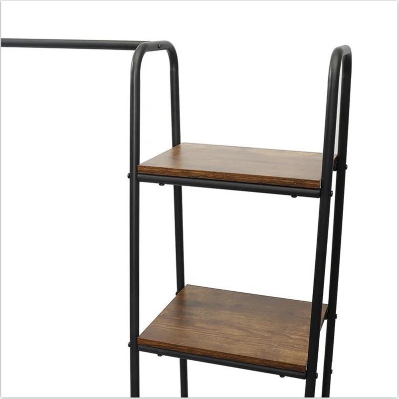 Black Metal and Wood 39.8'' Clothing Rack - photo 5