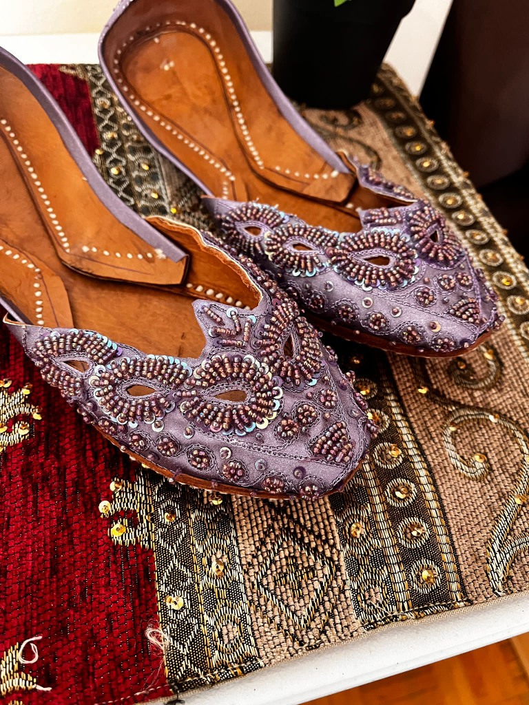 Sequin Beaded Cutwork Style Khussa
