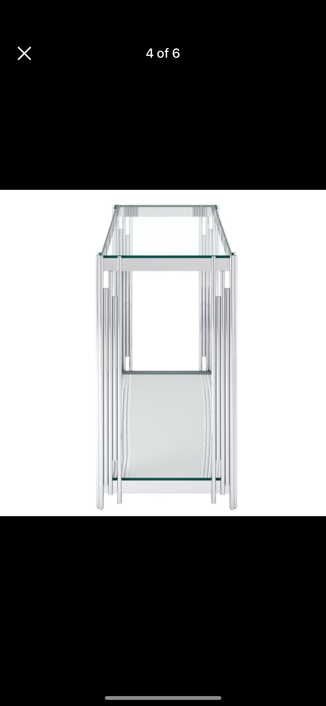 Glass and Chrome Coffee Table - photo 3