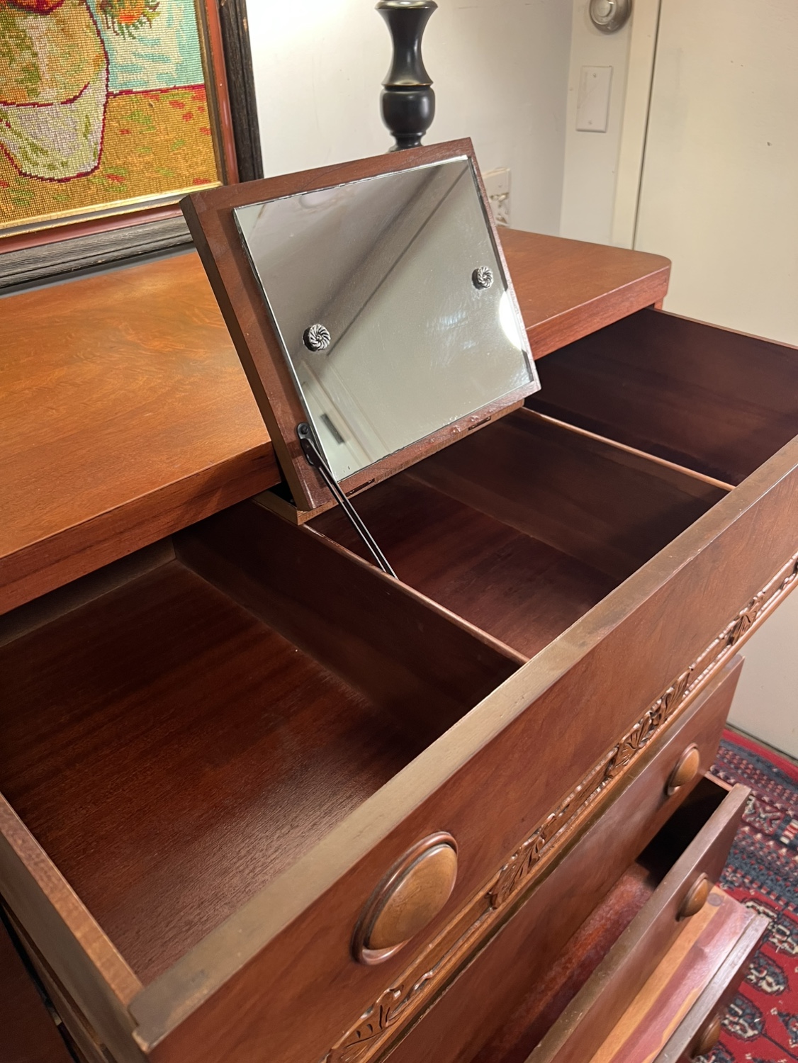 Art Deco Vintage 5 Drawers Dresser w/Wheels - Delivery Extra - photo 5