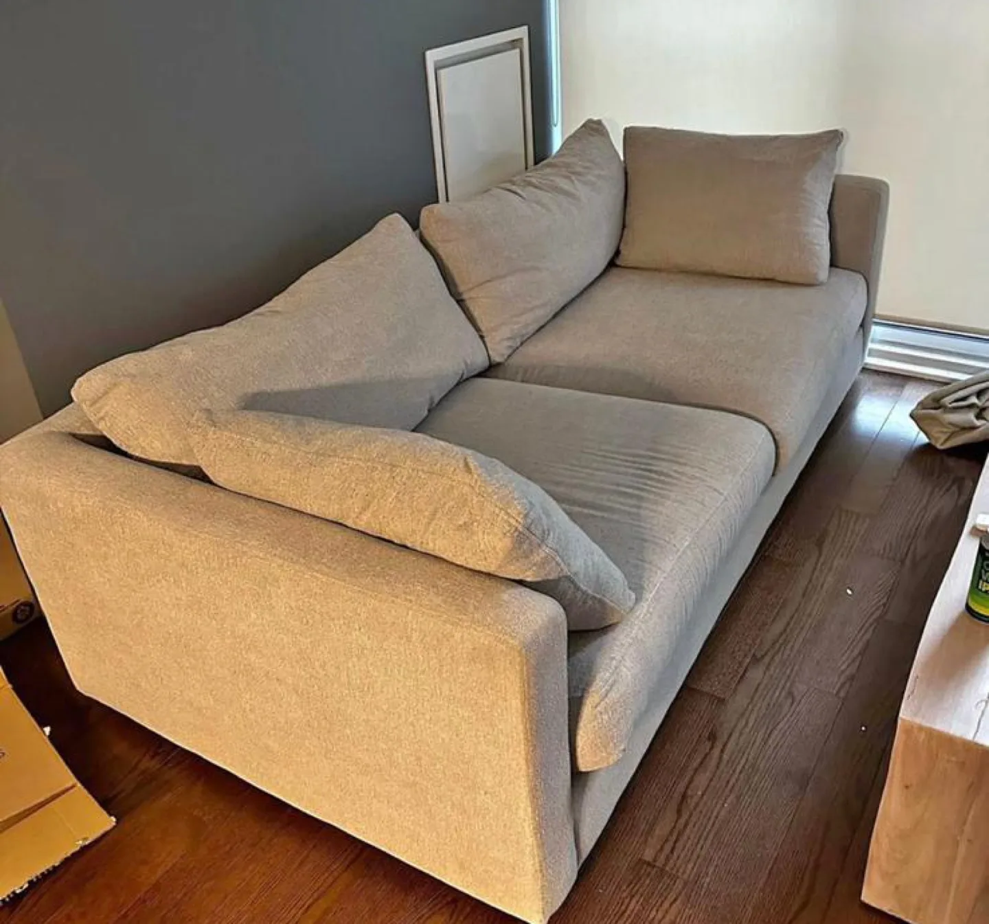Urban Barn Berg Sofa Grey thumbnail
