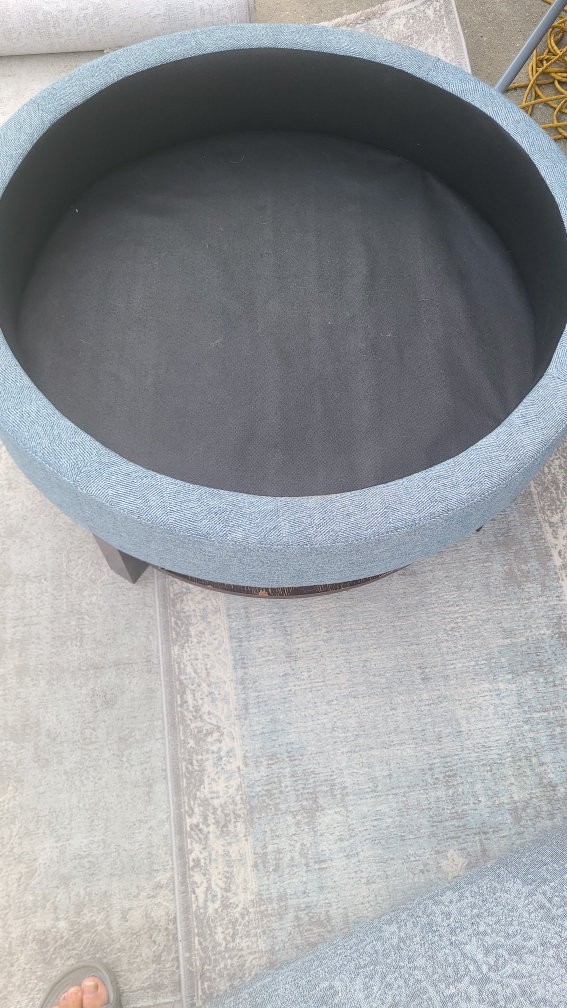 Round Storage Ottoman - photo 3
