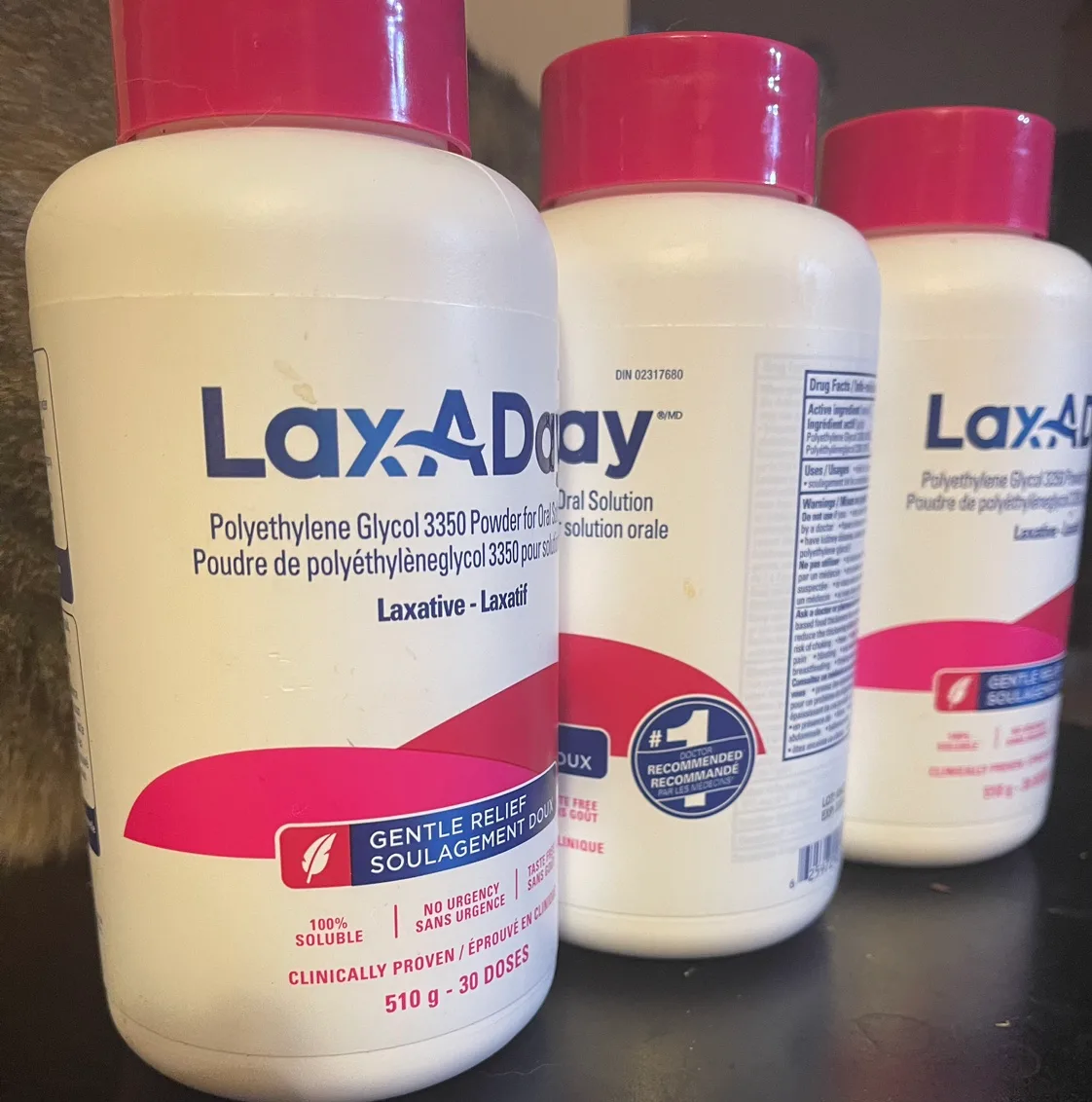3 bottles of LAX-A-Day ($19.50 each) Powder image indicator(9)