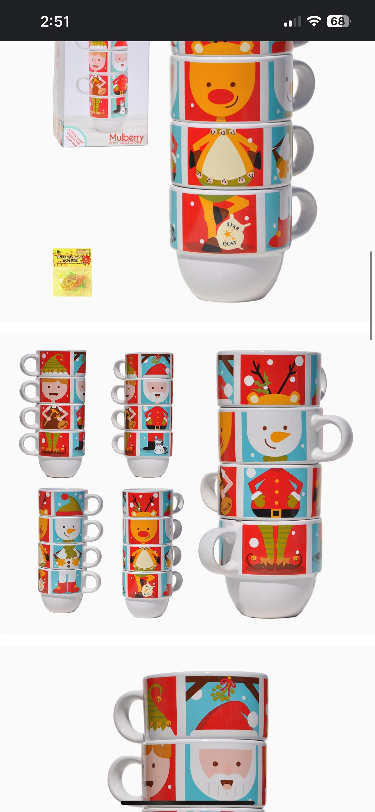 Mulberry Home Collection Touch of Cheer Stackable Puzzle Mugs image indicator(5)