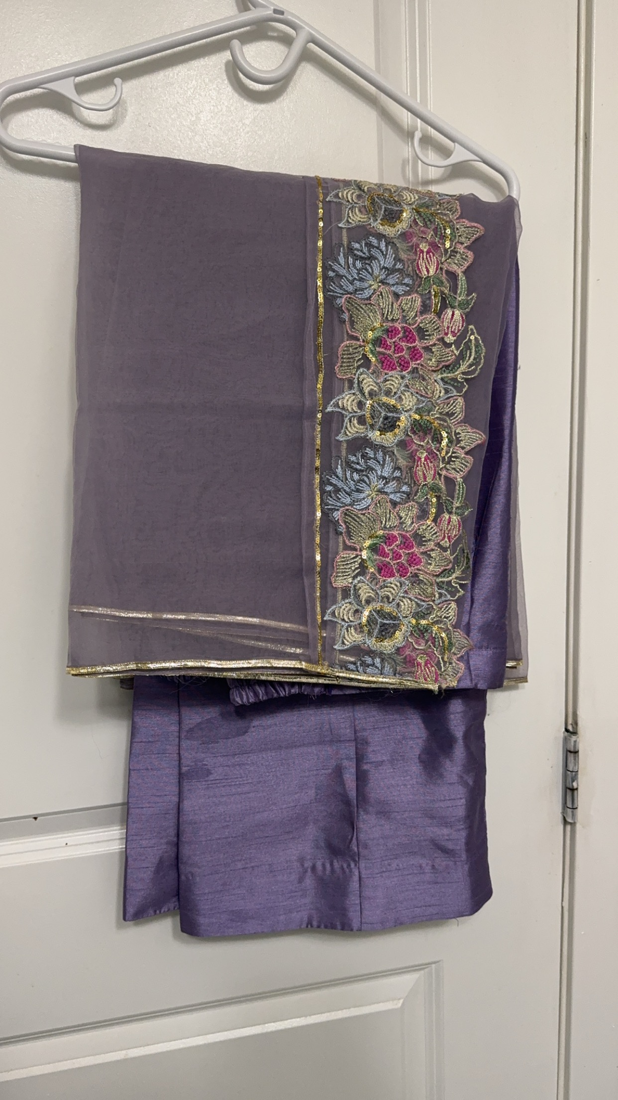 Purple Embroidered Three-Piece Suit - photo 3