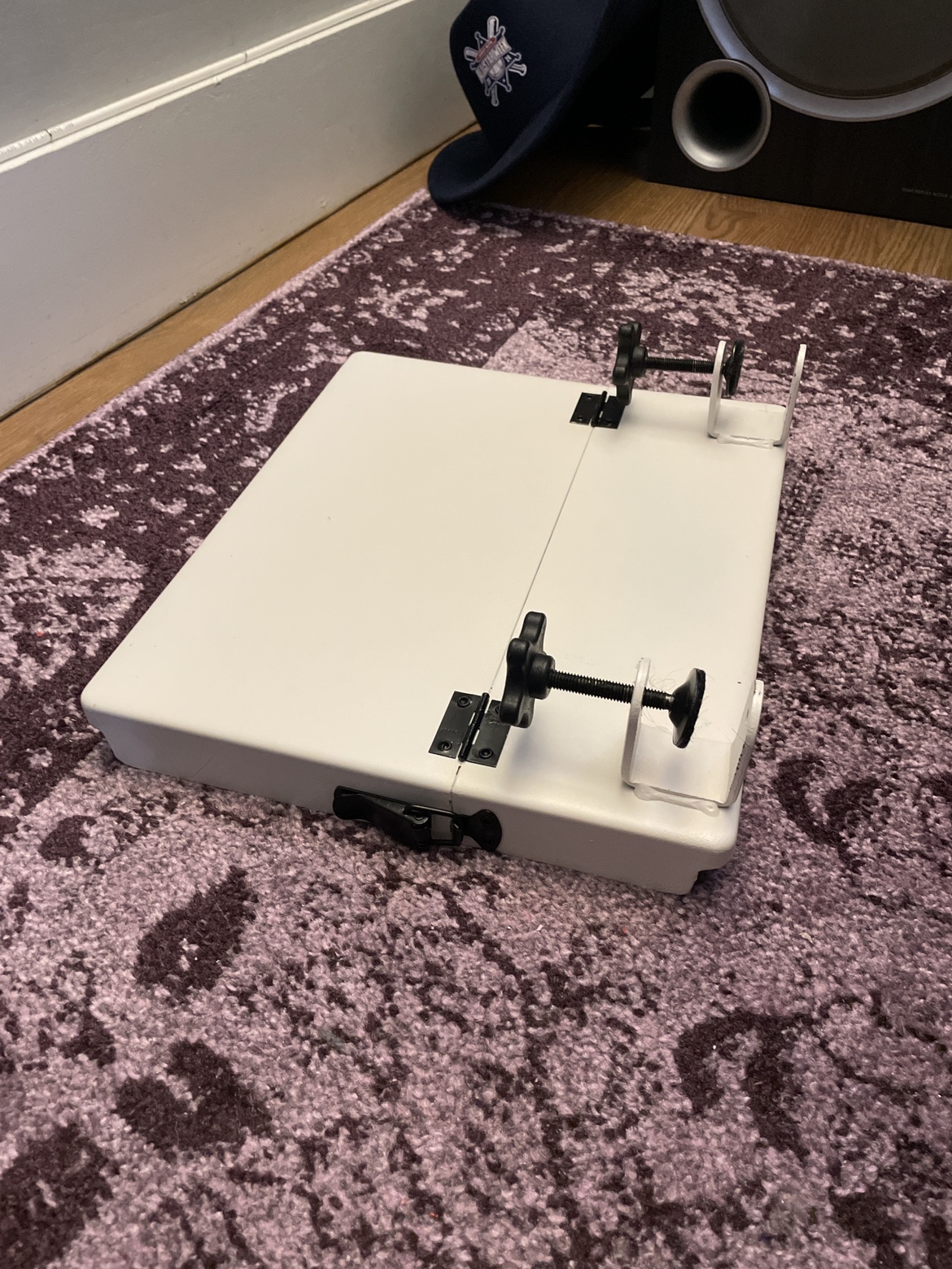 White Folding Bedside Shelf - photo 2