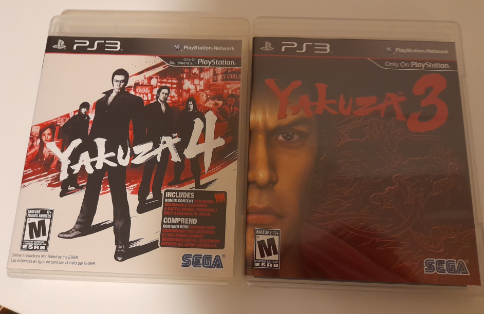 PS3 Yakuza 3 + 4  Bundle Like New