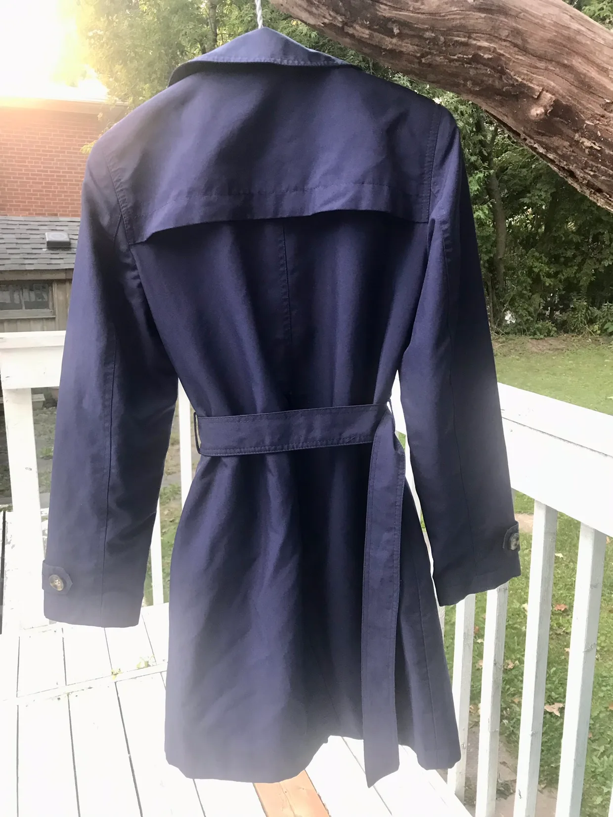 M&S Navy Blue Trench Coat image indicator(4)