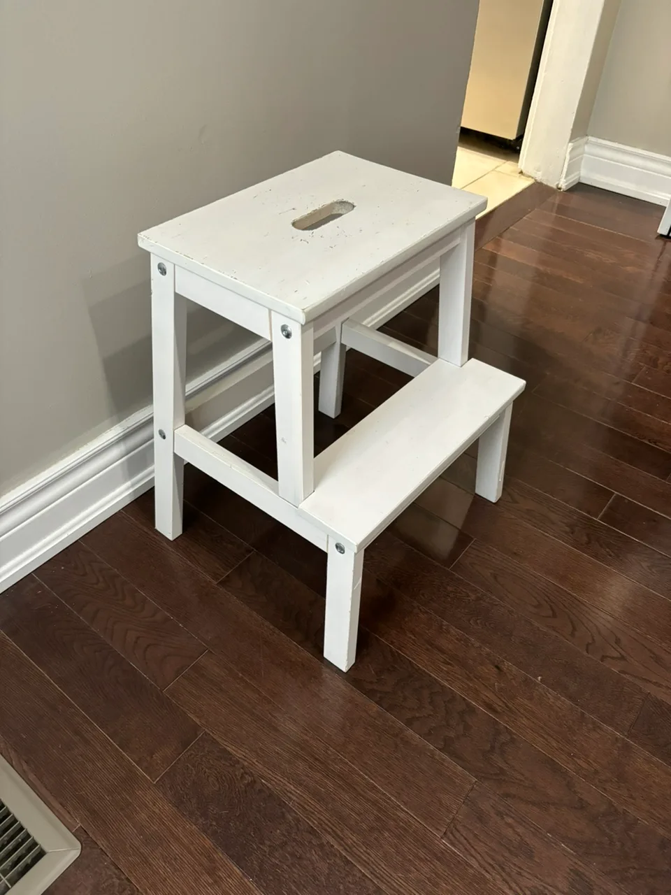 White Wooden Step Stool image indicator(2)