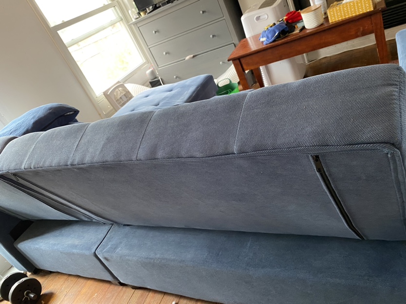 Structube Blue Sectional Pull out Sofa (FREE) - photo 4