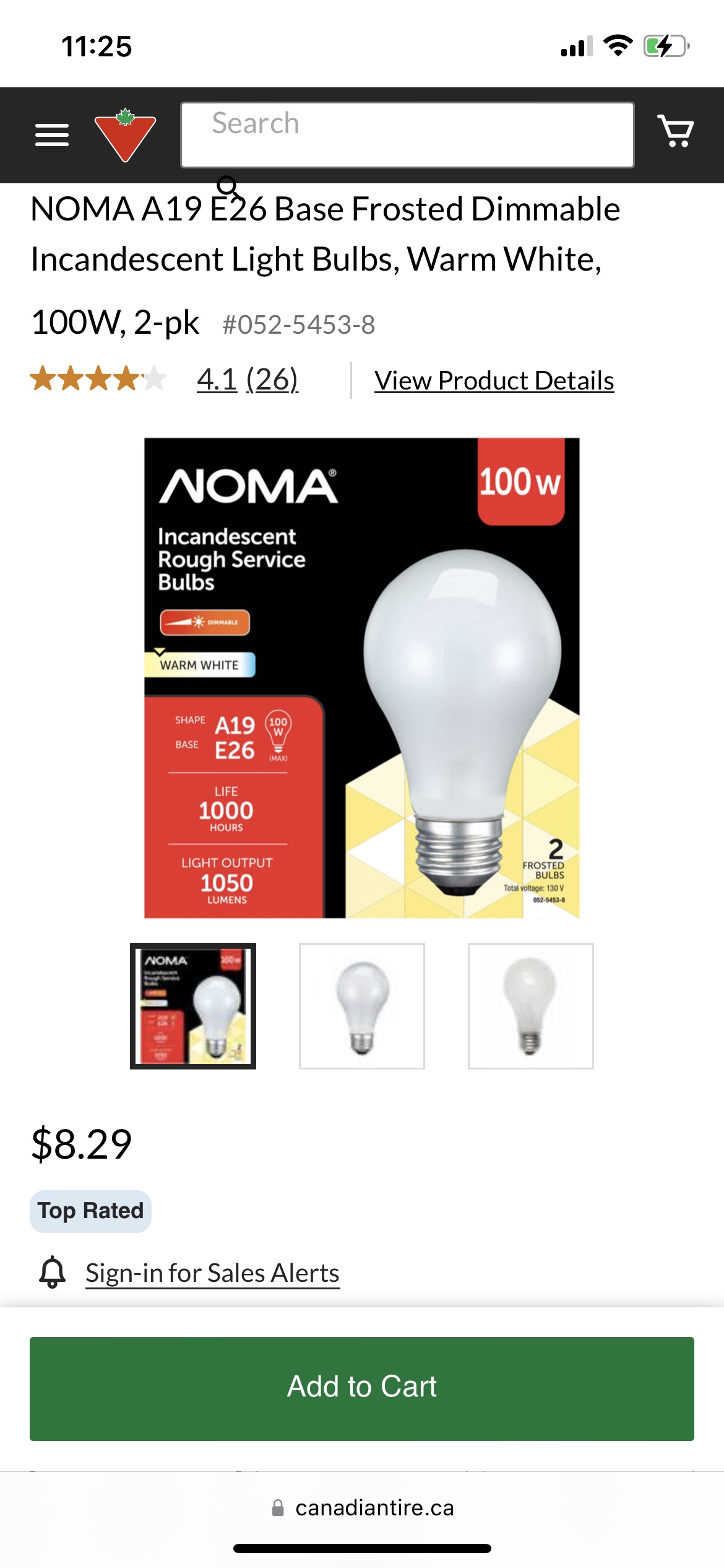 Noma A19 E26 Base Frosted Incandescent Light Bulbs