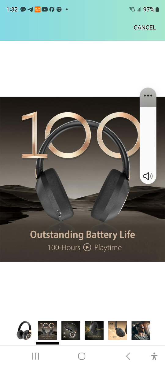 Brand new Active Noise Cancelling Headphones 100mh. - photo 3
