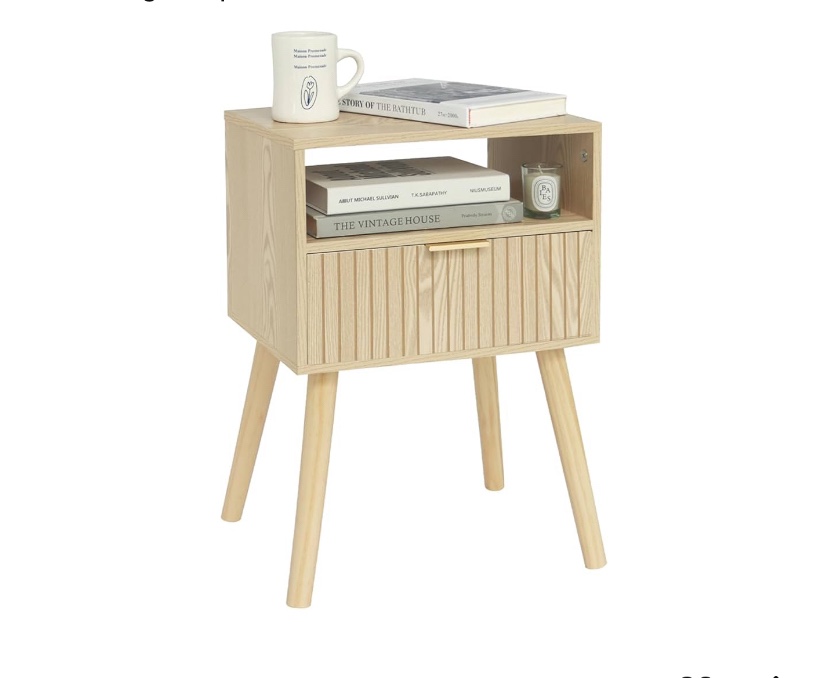 Wood Nightstand End Table - Brand New