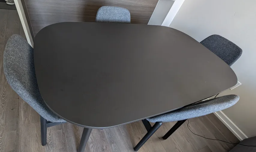 IKEA VEDBO Table & 4 Gray Chairs image indicator(3)