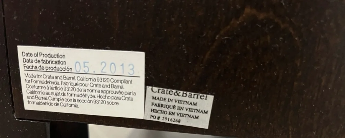 Crate and Barrel - 4-Drawer Dresser - Dark Brown image indicator(8)