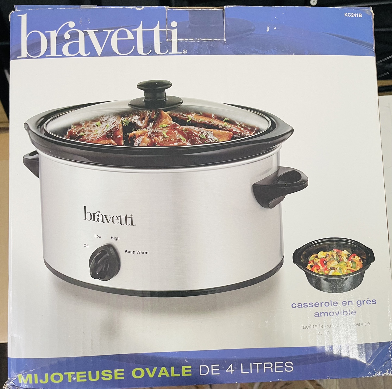 Bravetti 4 Qt. Oval Slow Cooker
