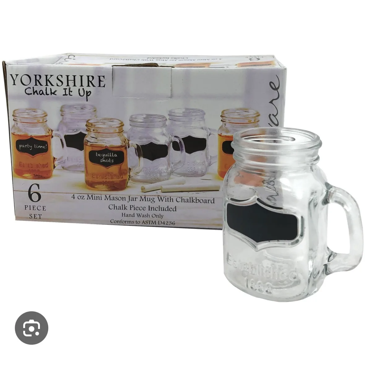 Yorkshire Chalk It Up Mason Jar shot glasses