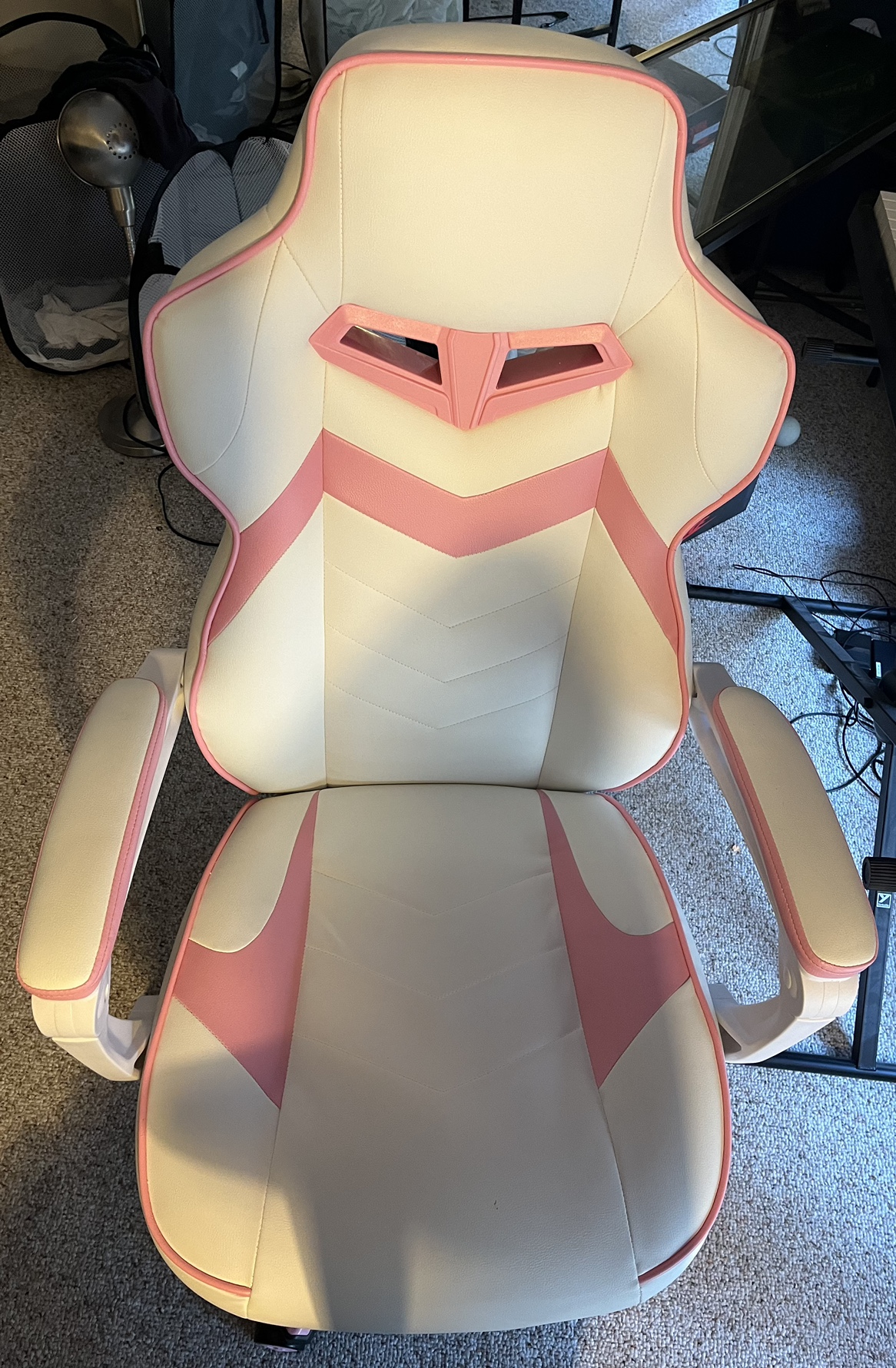 Pink and White Gaming Chair - photo 2