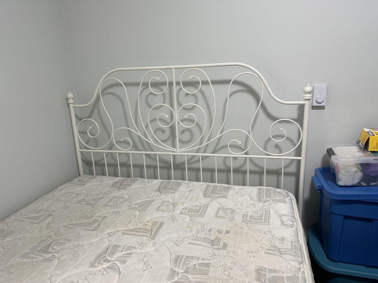 White Metal Bed Frame - photo 3
