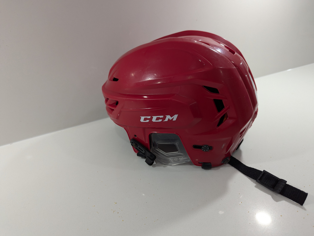 RED CCM Hockey Helmet LG 710