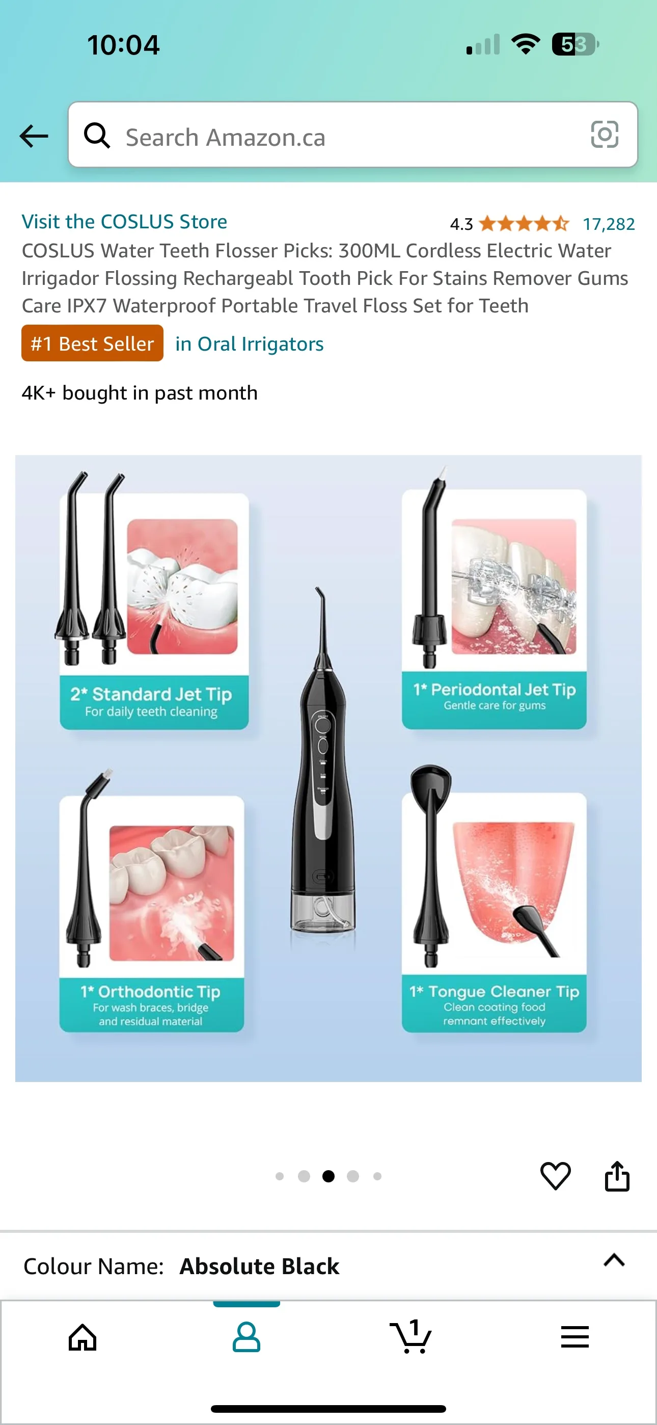 COSLUS Oral Irrigator - Used only once image indicator(6)