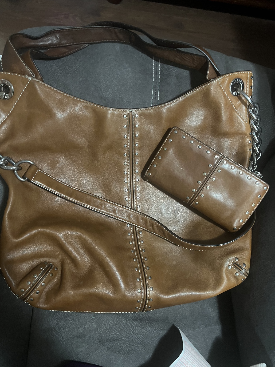 Brown Leather Michael Kors Purse