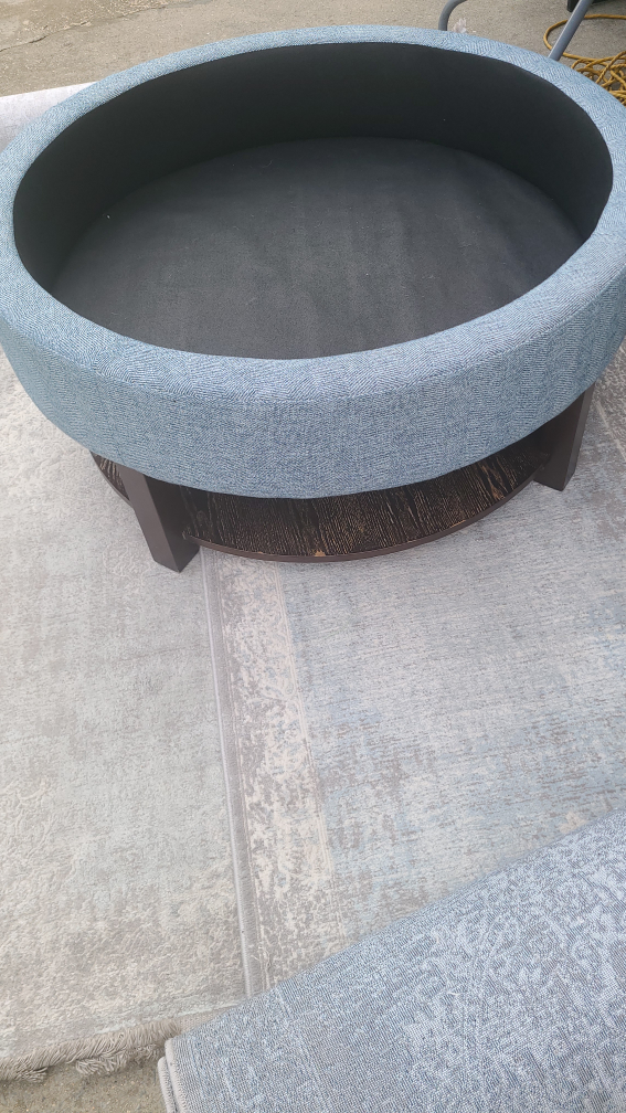Round Storage Ottoman