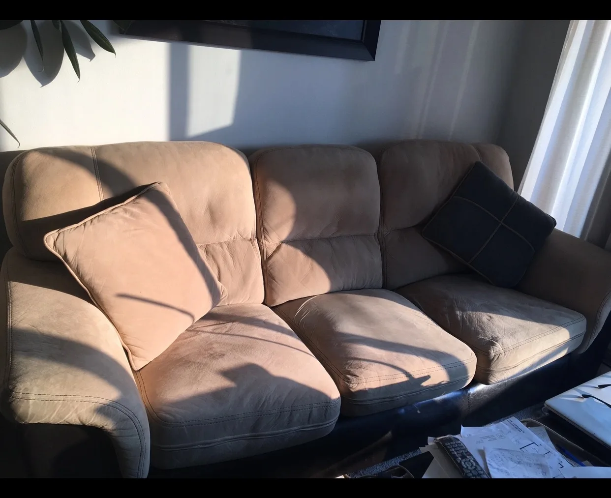 Beige 3 seaters Sofa for free thumbnail