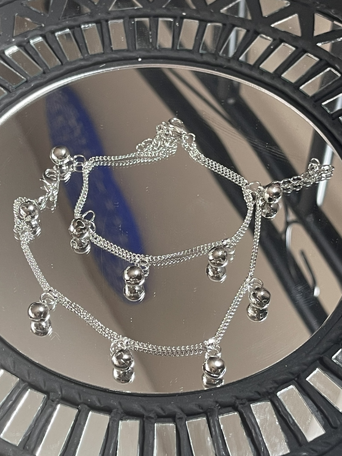 Oxidized Anklet with Bells - photo 2