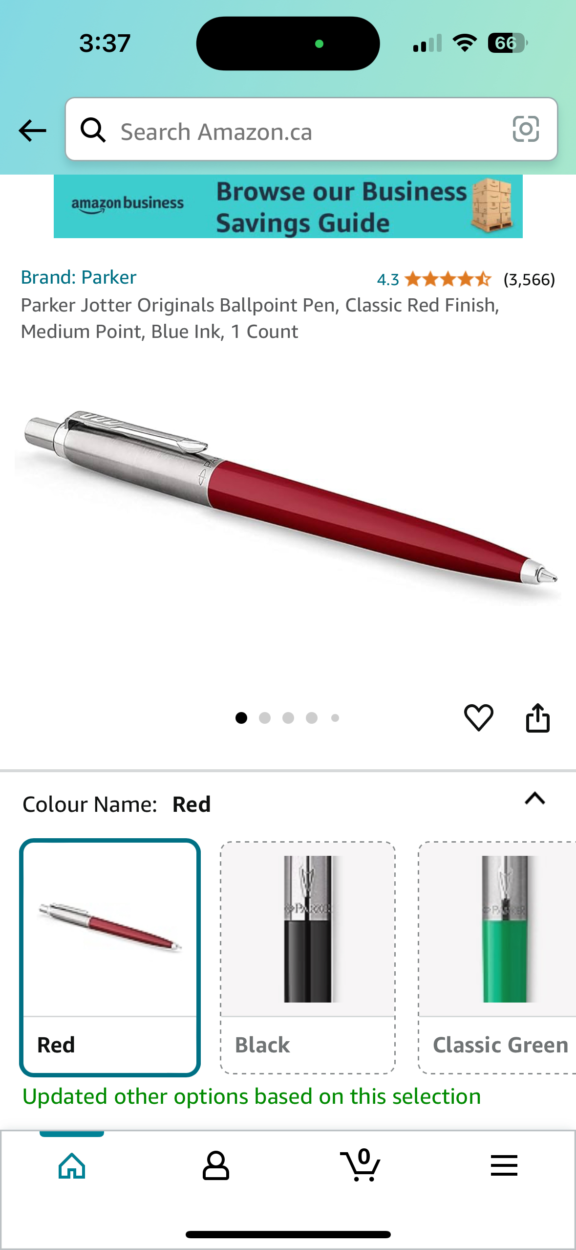 Parker jotter red ballpoint pen