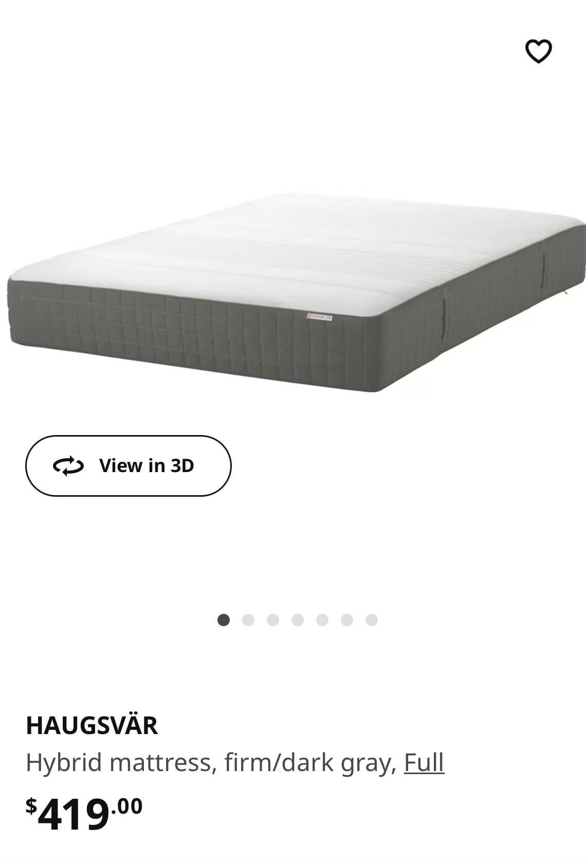Ikea HAUGSVÄR Mattress Full/Double - photo 2