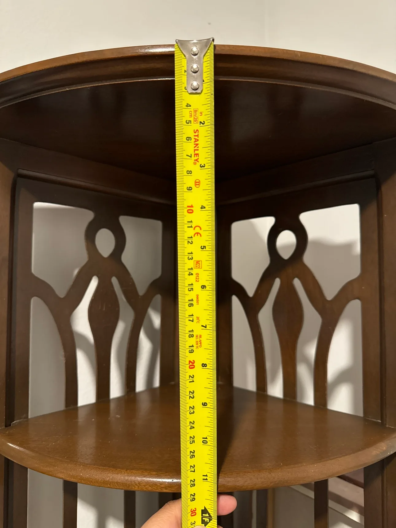 Corner wooden Shelf #moving sale #must go asap image indicator(6)