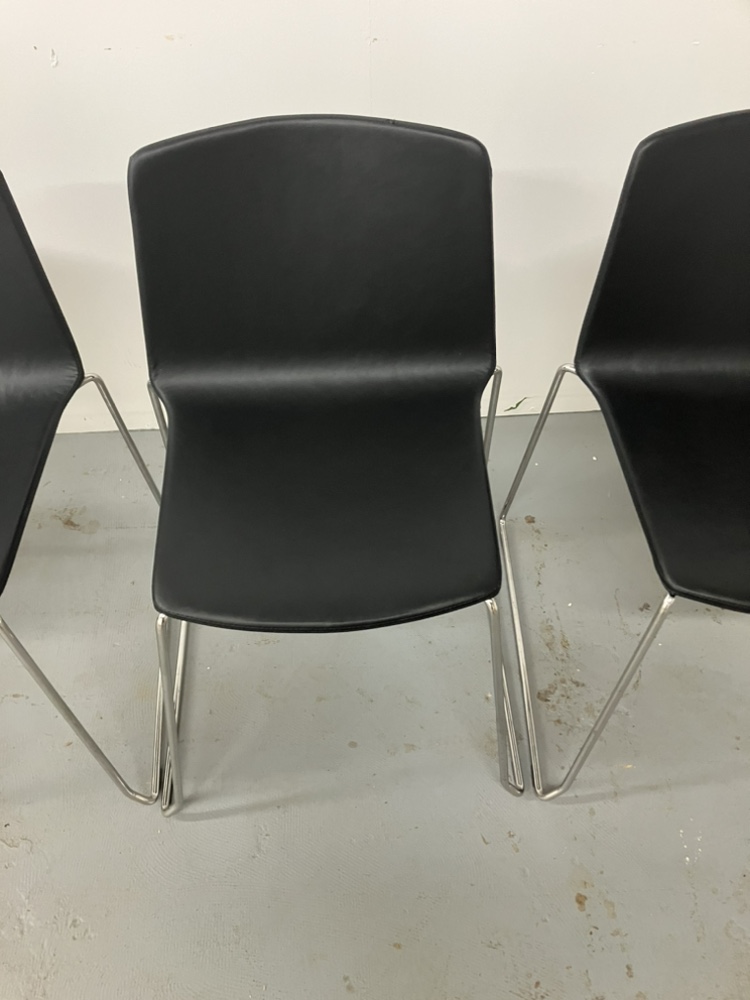 Set of 4 Black Dining Chairs - photo 3