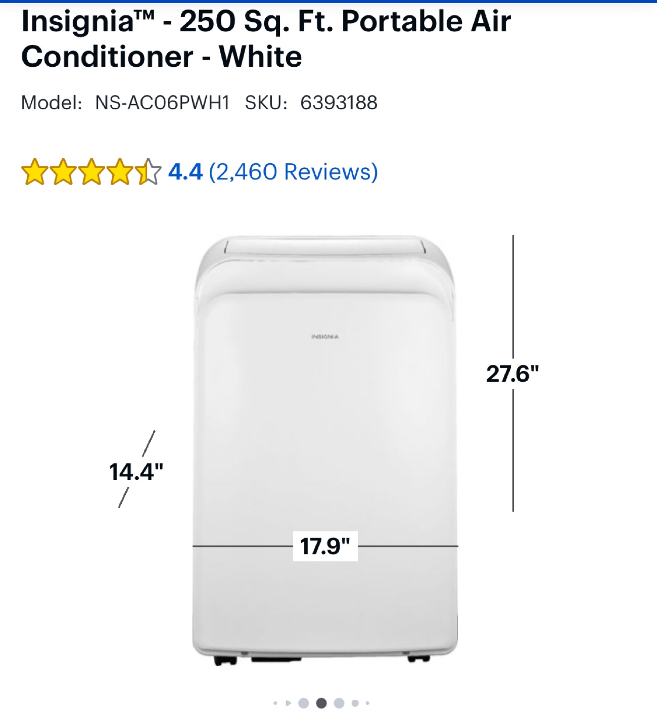 Insignia Portable Air Conditioner
