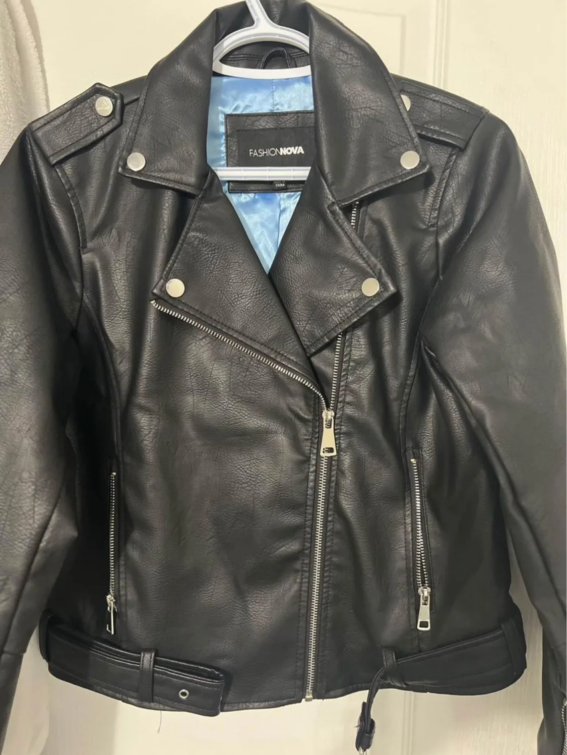 Fashion Nova Black Moto Jacket thumbnail