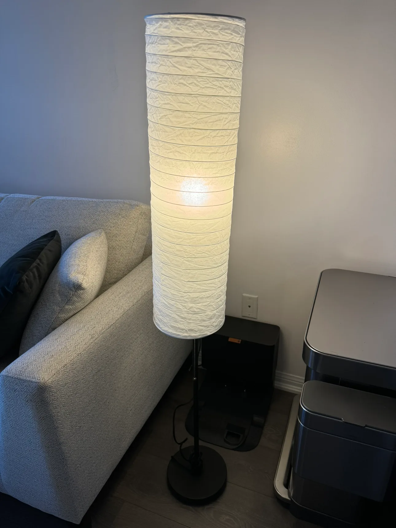 Rice Paper Shade Floor Lamp with Bulb thumbnail
