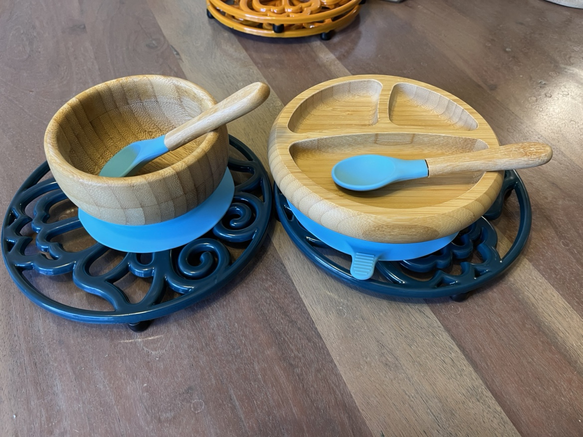 Avanchy bamboo bowl ,plate and spoon