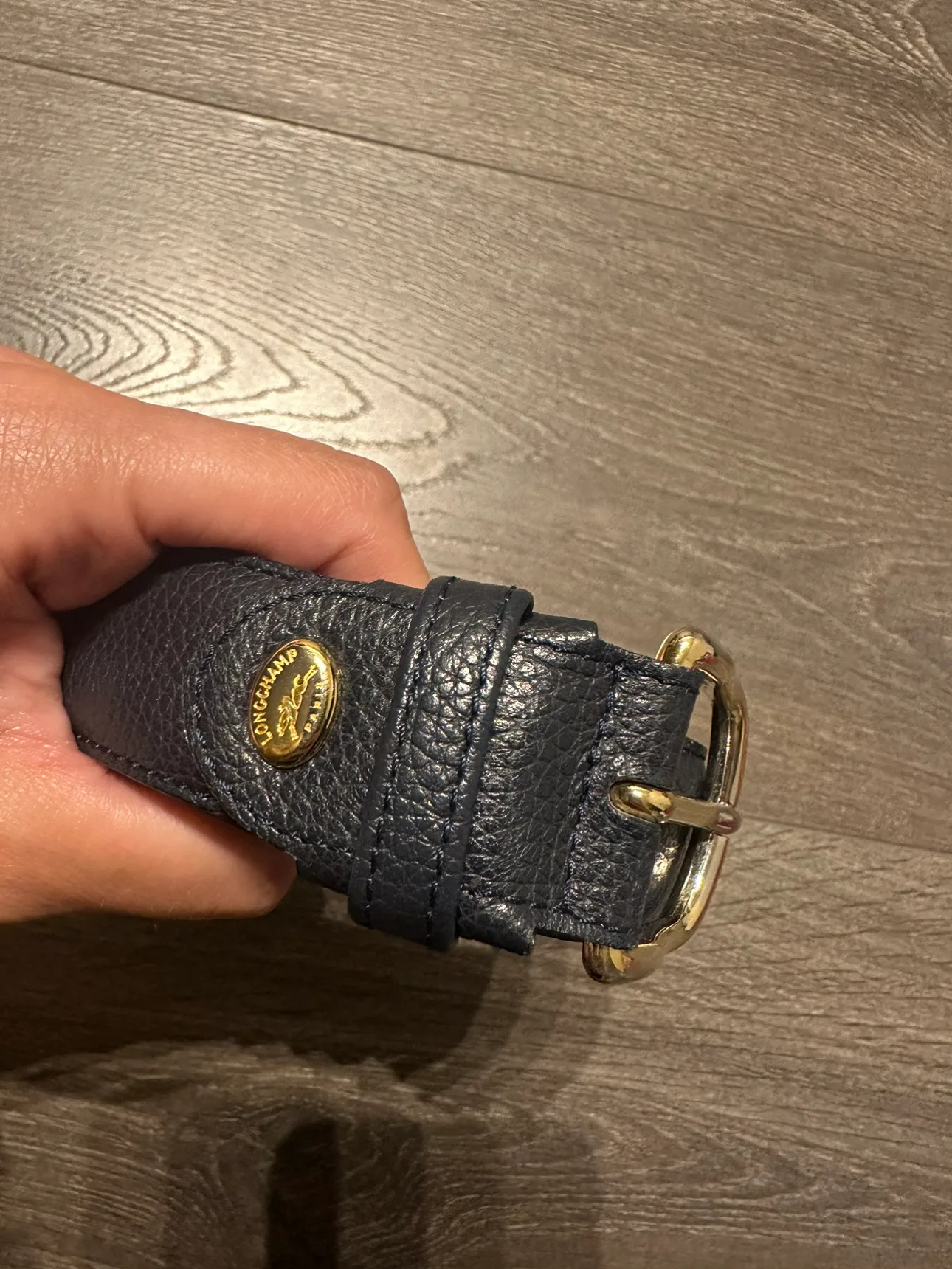 Longchamp Leather Belt navy blue image indicator(2)