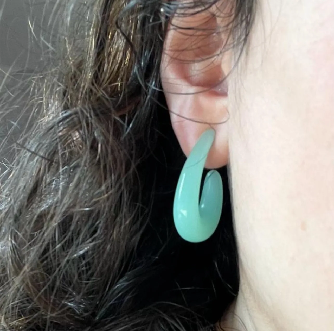 Teal Hoop Earrings image indicator(2)