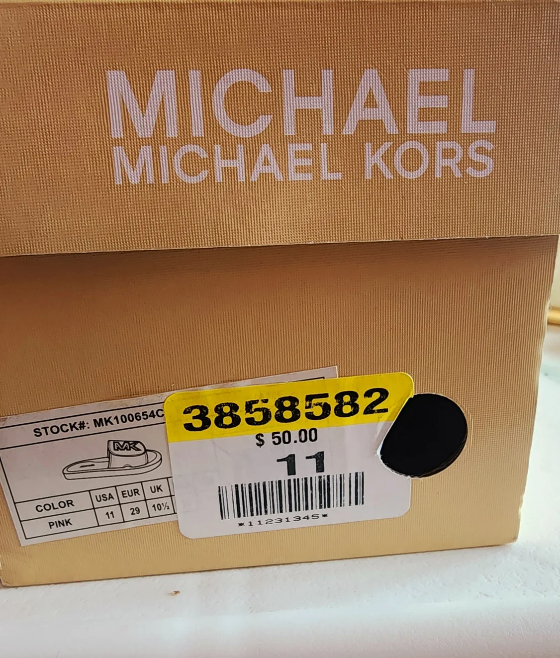 Michael Kors little girls size 11c slides thumbnail