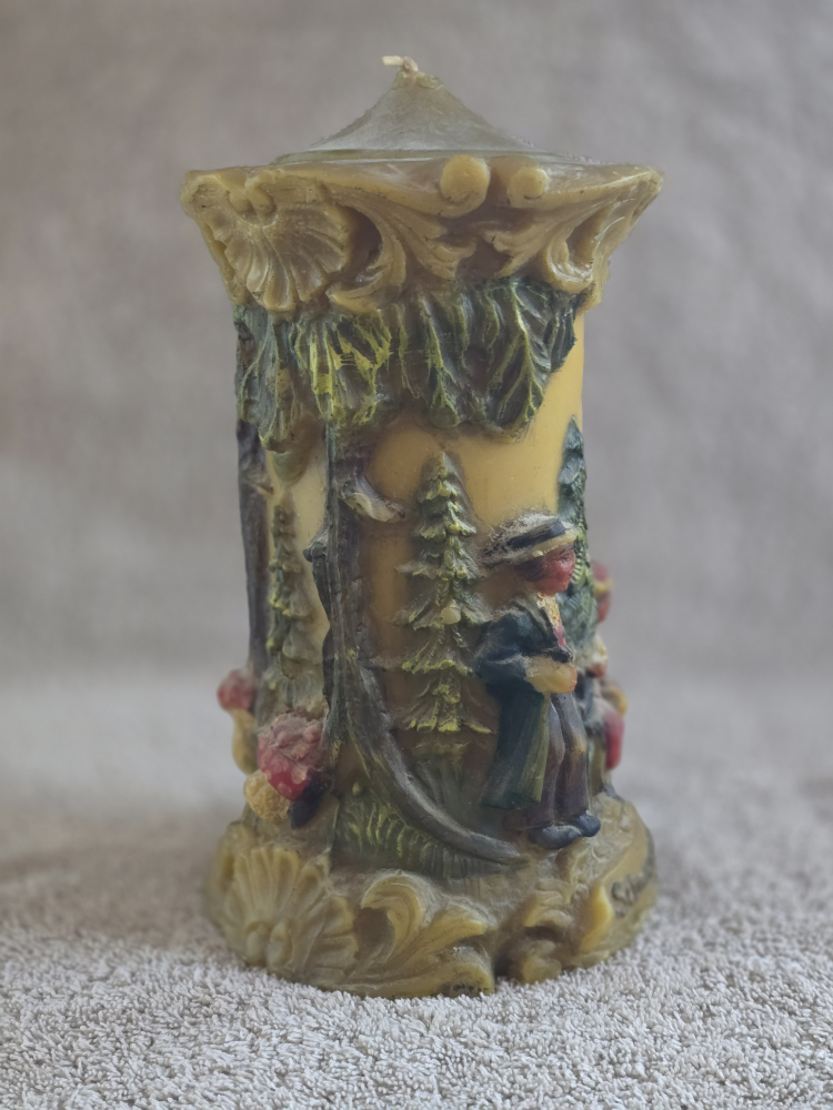 Hand Carved Candle Johann Gunter Schwarzwald Germany - NOT Used - photo 2
