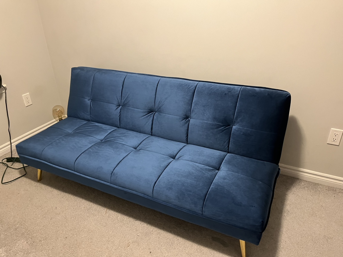 Blue Velvet sofa bed - photo 2