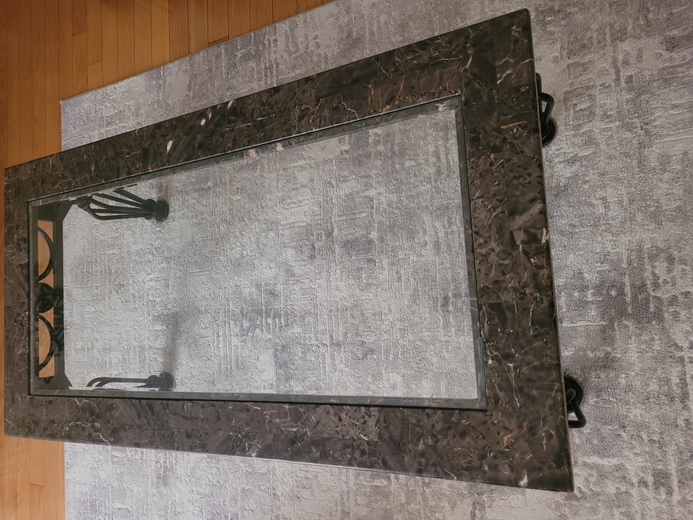 Marble and Glass Coffee Table