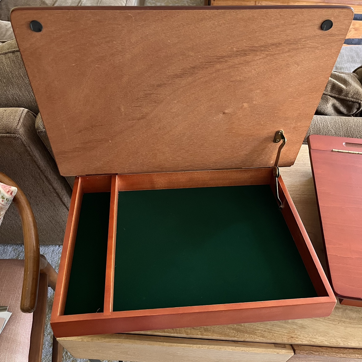 Wooden Lap Desk with Storage