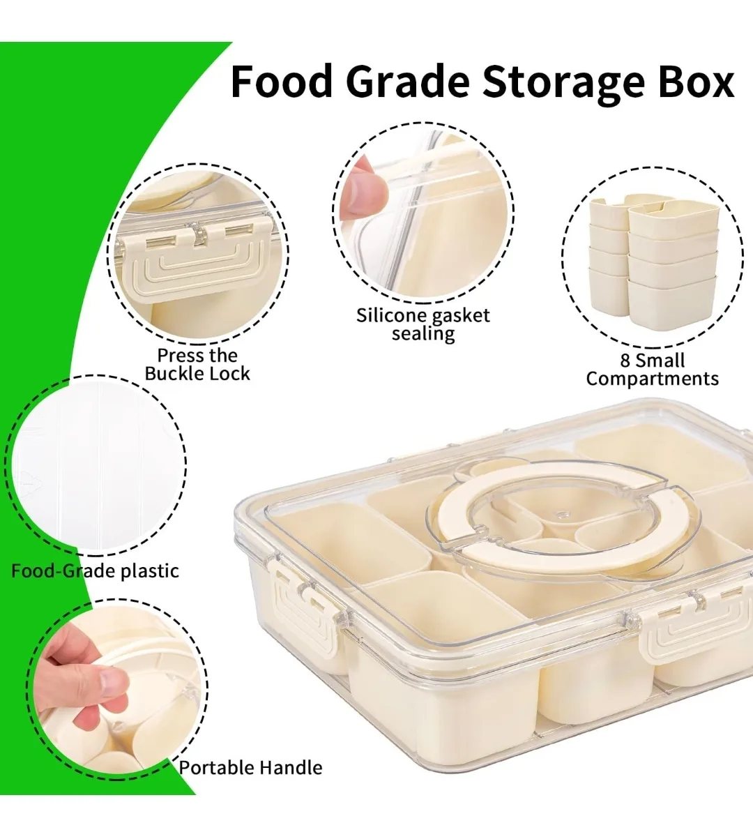 8 Section Food Storage Container image indicator(4)