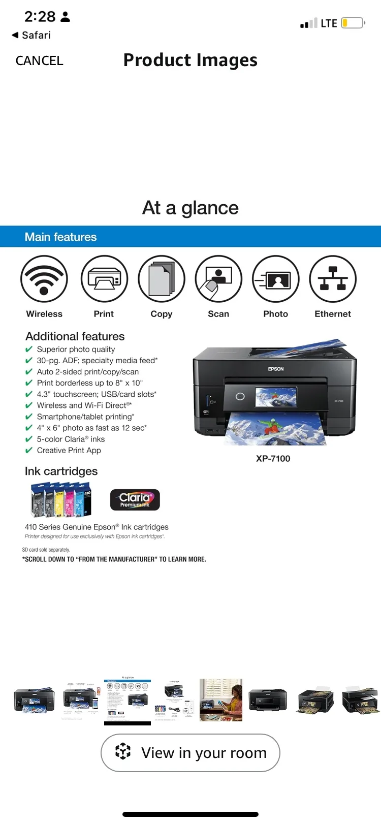 New Epson Expression Premium XP-7100 Wireless Printer image indicator(2)